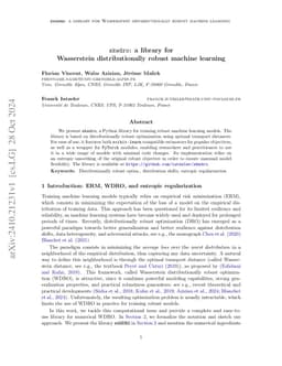 $\texttt{skwdro}$: a library for Wasserstein distributionally robust
  machine learning