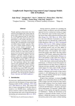 LongReward: Improving Long-context Large Language Models with AI
  Feedback
