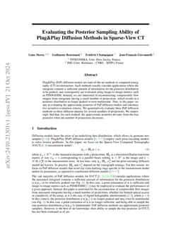 Evaluating the Posterior Sampling Ability of Plug&Play Diffusion Methods in Sparse-View CT