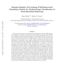 Domain-Adaptive Pre-training of Self-Supervised Foundation Models for
  Medical Image Classification in Gastrointestinal Endoscopy