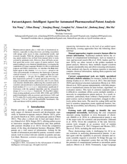$\texttt{PatentAgent}$: Intelligent Agent for Automated Pharmaceutical
  Patent Analysis