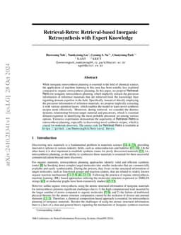 Retrieval-Retro: Retrieval-based Inorganic Retrosynthesis with Expert
  Knowledge