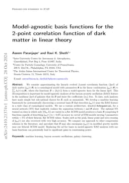 Model-agnostic basis functions for the 2-point correlation function of dark matter in linear theory