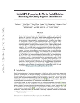 SocialGPT: Prompting LLMs for Social Relation Reasoning via Greedy
  Segment Optimization