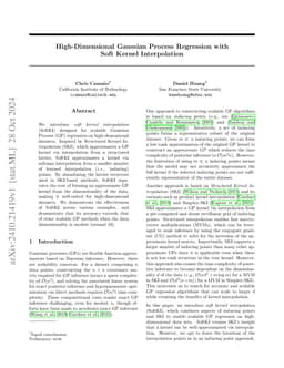 High-Dimensional Gaussian Process Regression with Soft Kernel Interpolation