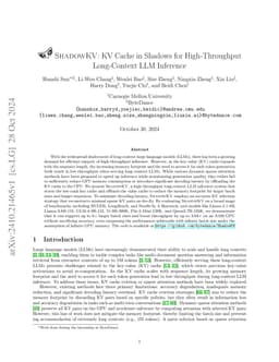 ShadowKV: KV Cache in Shadows for High-Throughput Long-Context LLM Inference