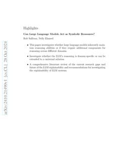 Can Large Language Models Act as Symbolic Reasoners?