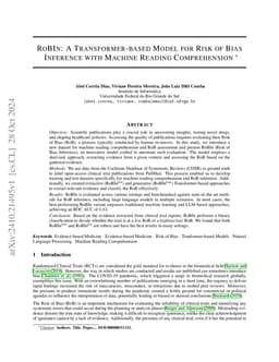 RoBIn: A Transformer-Based Model For Risk Of Bias Inference With Machine
  Reading Comprehension