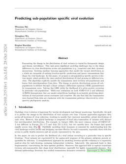 Predicting sub-population specific viral evolution