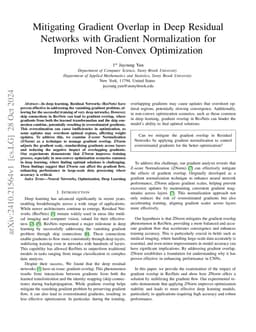 Mitigating Gradient Overlap in Deep Residual Networks with Gradient
  Normalization for Improved Non-Convex Optimization