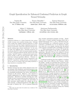 Graph Sparsification for Enhanced Conformal Prediction in Graph Neural
  Networks