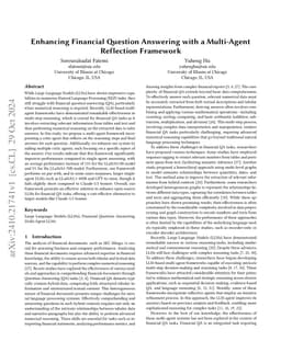 Enhancing Financial Question Answering with a Multi-Agent Reflection
  Framework