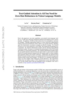 Text-Guided Attention is All You Need for Zero-Shot Robustness in
  Vision-Language Models