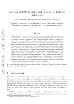 Bayesian Stability Selection and Inference on Inclusion Probabilities