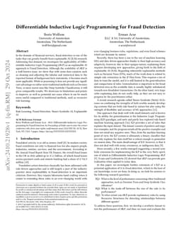 Differentiable Inductive Logic Programming for Fraud Detection