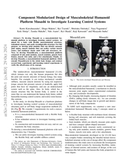 Component Modularized Design of Musculoskeletal Humanoid Platform
  Musashi to Investigate Learning Control Systems
