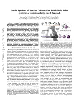 On the Synthesis of Reactive Collision-Free Whole-Body Robot Motions: A
  Complementarity-based Approach