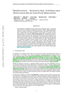 FreeGaussian: Annotation-free Controllable 3D Gaussian Splats with Flow Derivatives
