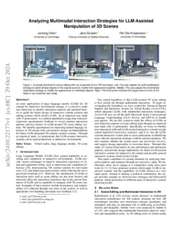 Analyzing Multimodal Interaction Strategies for LLM-Assisted
  Manipulation of 3D Scenes