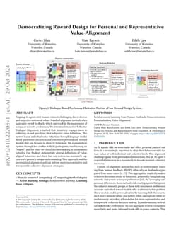 Democratizing Reward Design for Personal and Representative
  Value-Alignment