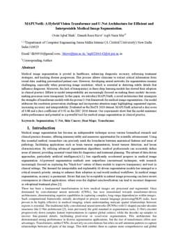 MAPUNetR: A Hybrid Vision Transformer and U-Net Architecture for
  Efficient and Interpretable Medical Image Segmentation