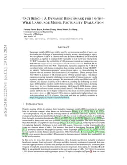 FactBench: A Dynamic Benchmark for In-the-Wild Language Model Factuality Evaluation