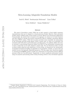 Meta-Learning Adaptable Foundation Models