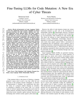 Fine-Tuning LLMs for Code Mutation: A New Era of Cyber Threats