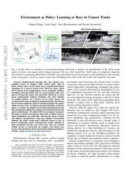 Environment as Policy: Learning to Race in Unseen Tracks