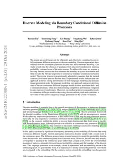 Discrete Modeling via Boundary Conditional Diffusion Processes
