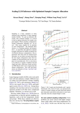 Scaling LLM Inference with Optimized Sample Compute Allocation
