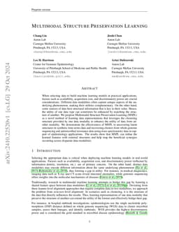 Multimodal Structure Preservation Learning