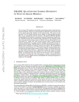 GRADE: Quantifying Sample Diversity in Text-to-Image Models