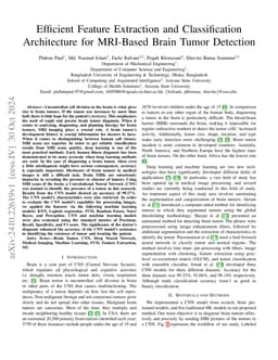 Efficient Feature Extraction and Classification Architecture for MRI-Based Brain Tumor Detection and Localization