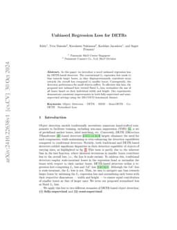 Unbiased Regression Loss for DETRs