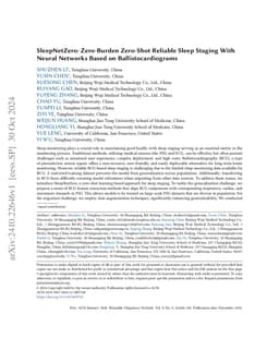 SleepNetZero: Zero-Burden Zero-Shot Reliable Sleep Staging With Neural
  Networks Based on Ballistocardiograms