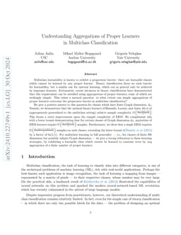 Understanding Aggregations of Proper Learners in Multiclass
  Classification