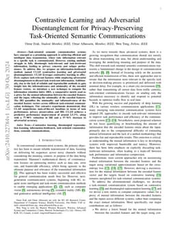 Contrastive Learning and Adversarial Disentanglement for Task-Oriented Semantic Communications