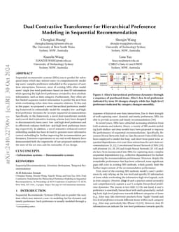 Dual Contrastive Transformer for Hierarchical Preference Modeling in
  Sequential Recommendation
