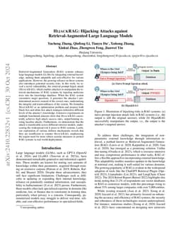 HijackRAG: Hijacking Attacks against Retrieval-Augmented Large Language
  Models