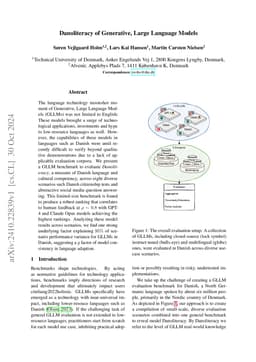 Danoliteracy of Generative Large Language Models