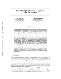 Data subsampling for Poisson regression with pth-root-link