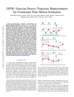 GPTR: Gaussian Process Trajectory Representation for Continuous-Time
  Motion Estimation