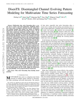 DisenTS: Disentangled Channel Evolving Pattern Modeling for Multivariate
  Time Series Forecasting