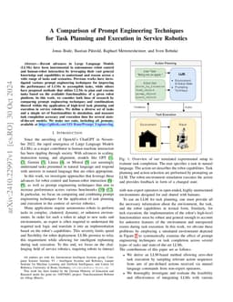 A Comparison of Prompt Engineering Techniques for Task Planning and
  Execution in Service Robotics