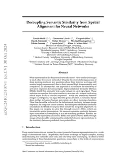 Decoupling Semantic Similarity from Spatial Alignment for Neural
  Networks