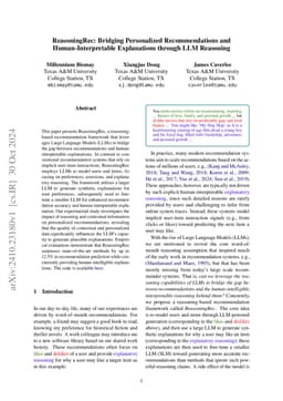 ReasoningRec: Bridging Personalized Recommendations and
  Human-Interpretable Explanations through LLM Reasoning