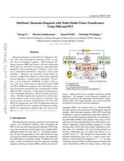DiaMond: Dementia Diagnosis with Multi-Modal Vision Transformers Using
  MRI and PET