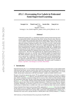 (FL)$^2$: Overcoming Few Labels in Federated Semi-Supervised Learning