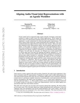Aligning Audio-Visual Joint Representations with an Agentic Workflow